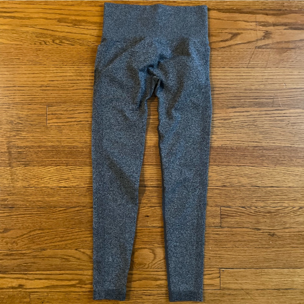 Gray Ruched Butt Lift Contour Leggings